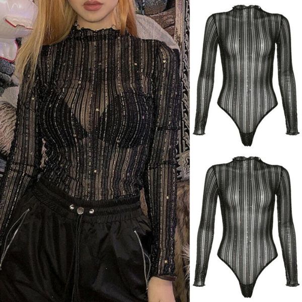 women's jumpsuits & rompers women mesh sequin slim bodysuit leotard long sleeve playsuit jumpsuit, Black;white
women's jumpsuits & rompers women mesh sequin slim bodysuit leotard long sleeve playsuit jumpsuit, Black;white