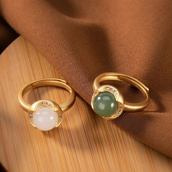 silver inlaid natural hetian white chalcedony diamond ring golden temperament charm light luxury women's brand jewelry cluster rings, Golden;silver
silver inlaid natural hetian white chalcedony diamond ring golden temperament charm light luxury women's brand jewelry cluster rings, Golden;silver