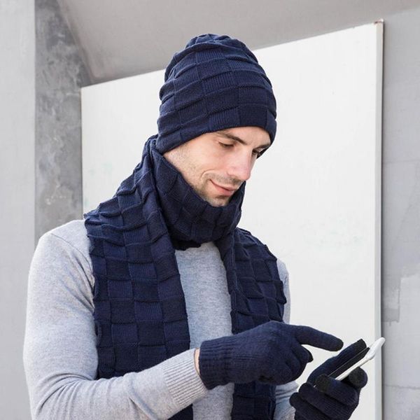 wide brim hats skin-friendly 3pcs/set chic autumn winter men cap scarf gloves ribbed cuff for shopping, Blue;gray
wide brim hats skin-friendly 3pcs/set chic autumn winter men cap scarf gloves ribbed cuff for shopping, Blue;gray