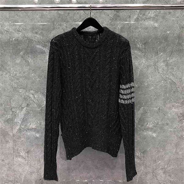 tees fashion tb thom brand sweaters men slim fit o-neck pullovers clothing striped wool thick autumn winter casual coat ins, White
tees fashion tb thom brand sweaters men slim fit o-neck pullovers clothing striped wool thick autumn winter casual coat ins, White