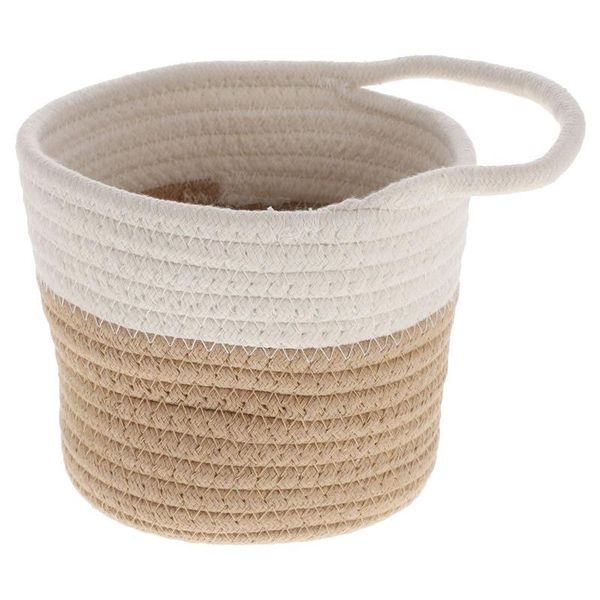 storage baskets hand-woven basket cotton rope flower bucket deskcontainer sundries organizer home decoration
storage baskets hand-woven basket cotton rope flower bucket deskcontainer sundries organizer home decoration