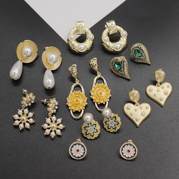 dangle & chandelier 2021 earrings retro baroque matte gold sunflower enamel pearl fashion trend simple temperament round wholesale, Silver
dangle & chandelier 2021 earrings retro baroque matte gold sunflower enamel pearl fashion trend simple temperament round wholesale, Silver