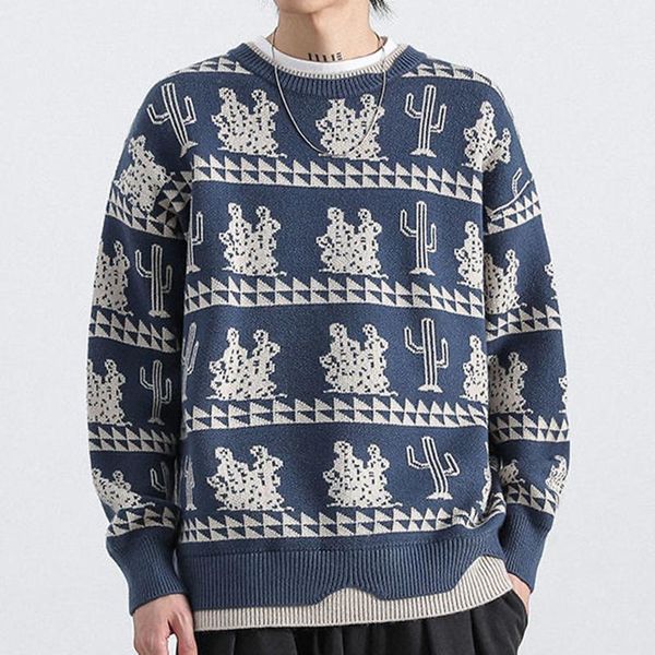 men's sweaters retro sweater oversize harajuku knitted pullover jacquard weave autumn winter clothes ropa hombre, White;black
men's sweaters retro sweater oversize harajuku knitted pullover jacquard weave autumn winter clothes ropa hombre, White;black