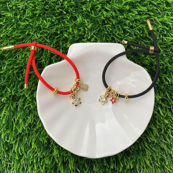 charm bracelets adjustable string bracelet gold-plated cz micro pave little bear enamel star/lock pendant handmade jewelry bulk wholesale, Golden;silver
charm bracelets adjustable string bracelet gold-plated cz micro pave little bear enamel star/lock pendant handmade jewelry bulk wholesale, Golden;silver