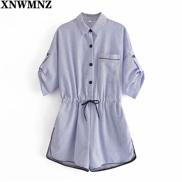 women fashion short striped jumpsuit arrival short sleeve adjustable drawstrings elastic waistband ladies playsuit 210520, Black;white
women fashion short striped jumpsuit arrival short sleeve adjustable drawstrings elastic waistband ladies playsuit 210520, Black;white