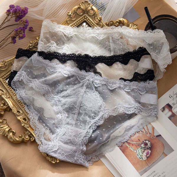 lace underwear women's breathable mesh medium waist thin pure cotton crotch girl's traceless large, Black;pink
lace underwear women's breathable mesh medium waist thin pure cotton crotch girl's traceless large, Black;pink