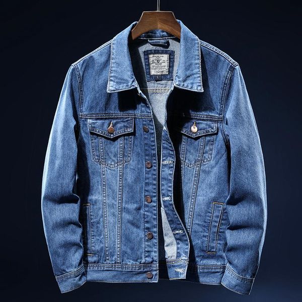 men's jackets autumn men casual denim jacket trend blue jeans coats plus size youth long sleeve cotton soft multi-pocket outerwear, Black;brown
men's jackets autumn men casual denim jacket trend blue jeans coats plus size youth long sleeve cotton soft multi-pocket outerwear, Black;brown