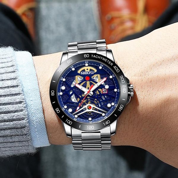 wristwatches nibosi 2021 casual men's watch luxury stainless steel waterproof luminous quartz brand chronograph relogio masculino, Slivery;brown
wristwatches nibosi 2021 casual men's watch luxury stainless steel waterproof luminous quartz brand chronograph relogio masculino, Slivery;brown