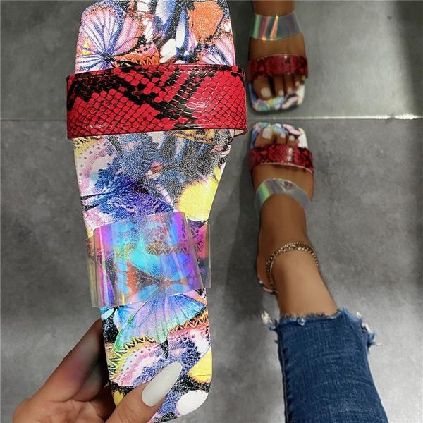 women's sandals 2021 summer snake print flower flat and slippers fashion shoes women, Black
women's sandals 2021 summer snake print flower flat and slippers fashion shoes women, Black