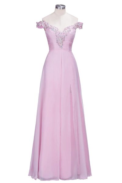 party dresses vestidos largos elegant off shoulder evening gown pink chiffon long dress a line beaded sweetheart formal, White;black
party dresses vestidos largos elegant off shoulder evening gown pink chiffon long dress a line beaded sweetheart formal, White;black