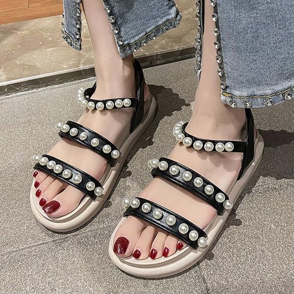 rimocy pearl strap sandals women summer 2021 comfort non-slip hollow out beach shoes woman round toe soft flat sandalias mujer, Black
rimocy pearl strap sandals women summer 2021 comfort non-slip hollow out beach shoes woman round toe soft flat sandalias mujer, Black