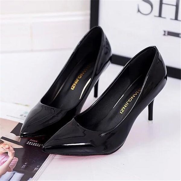 Hot Selling Women Shoes Pointed Toe Pumps Patent Leather Dress Red 8CM High Heels Boat Shoes Shadow Wedding Shoes Zapatos Mujer, Black
Hot Selling Women Shoes Pointed Toe Pumps Patent Leather Dress Red 8CM High Heels Boat Shoes Shadow Wedding Shoes Zapatos Mujer, Black