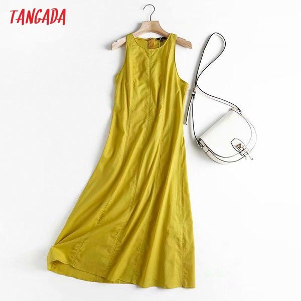 casual dresses tangada women solid cotton linen dress sleeveless 2021 summer fashion lady midi 4c145, Black;gray
casual dresses tangada women solid cotton linen dress sleeveless 2021 summer fashion lady midi 4c145, Black;gray