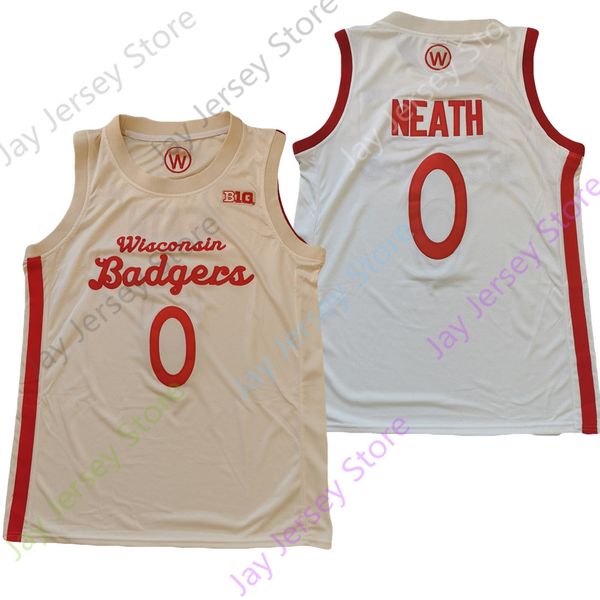 2022 new ncaa wisconsin badgers basketball jersey 0 neath college cream size youth adult, Black;red
2022 new ncaa wisconsin badgers basketball jersey 0 neath college cream size youth adult, Black;red