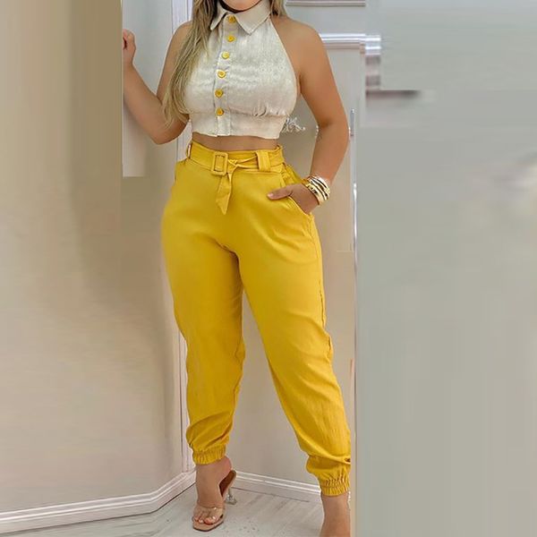 2 two piece set women tracksuit summer plus size sportwear elegant vest + pants suits office outfits matching sets 210521, White
2 two piece set women tracksuit summer plus size sportwear elegant vest + pants suits office outfits matching sets 210521, White