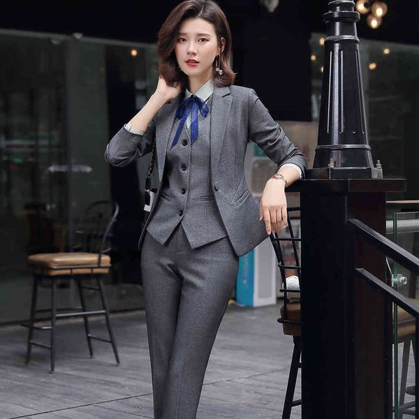 women's suits & blazers office lady 3 piece set women formal work wear pant suit uniform designs single button black gray blazer jacket, White;black
women's suits & blazers office lady 3 piece set women formal work wear pant suit uniform designs single button black gray blazer jacket, White;black