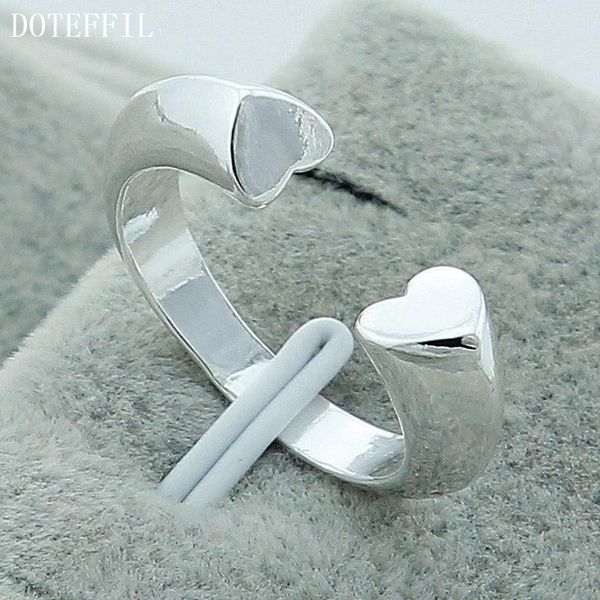cluster rings doteffil 925 sterling silver heart to open ring for women wedding engagement party fashion charm jewelry, Golden;silver
cluster rings doteffil 925 sterling silver heart to open ring for women wedding engagement party fashion charm jewelry, Golden;silver