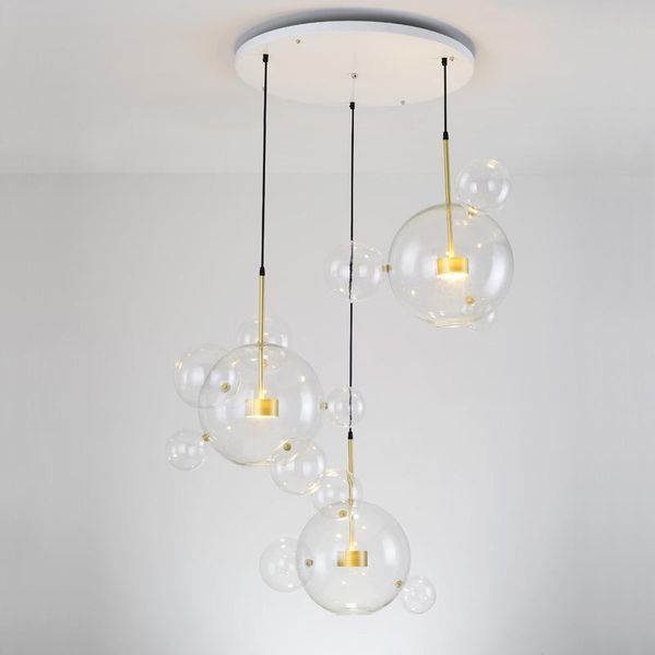 pendant lamps post-modern lights led iron multi-glass bubbles suspension luminaire lampen for living room lamp main ball 
pendant lamps post-modern lights led iron multi-glass bubbles suspension luminaire lampen for living room lamp main ball