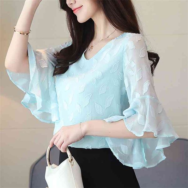 dingaozlz flare sleeve women shirt fashion summer korean ruffles chiffon blouse casual clothing blusa 210517, White
dingaozlz flare sleeve women shirt fashion summer korean ruffles chiffon blouse casual clothing blusa 210517, White
