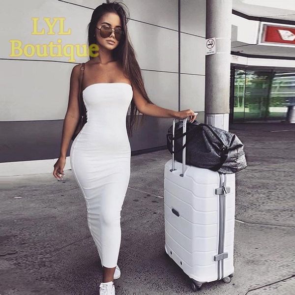 casual dresses slash neck strapless slim women's maxi summer dress 2021 fashion solid backless bodycon kenn length female, Black;gray
casual dresses slash neck strapless slim women's maxi summer dress 2021 fashion solid backless bodycon kenn length female, Black;gray