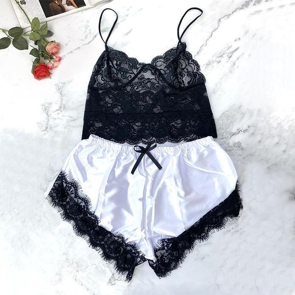 Sleepwears Fashion Solid 2Pcs Lace Women Sleepwear Sexy Strap Shorts Pajama Set Ladies Female Homme Transparent Party, Black;red
Sleepwears Fashion Solid 2Pcs Lace Women Sleepwear Sexy Strap Shorts Pajama Set Ladies Female Homme Transparent Party, Black;red