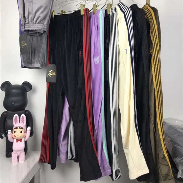 men's pants sweatpants men women striped butterfly embroidery drawstring joggers purple blue needles awge trousers r2pr, Black
men's pants sweatpants men women striped butterfly embroidery drawstring joggers purple blue needles awge trousers r2pr, Black