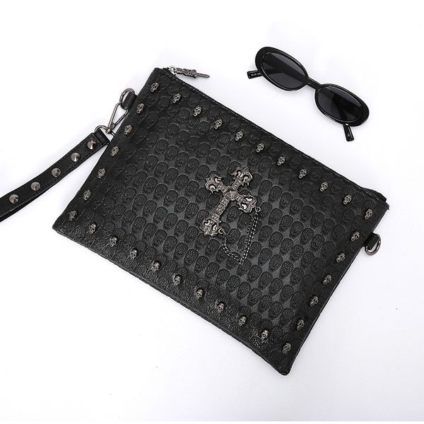 wallet skull cross design casual envelope bag ghost men's and women's hand rivet fashion, Red;black
wallet skull cross design casual envelope bag ghost men's and women's hand rivet fashion, Red;black