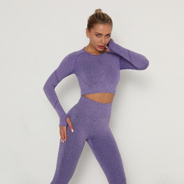 women two piece set seamless fitness sports suit gym clothes long sleeve shirts high waist leggings workout pants tracksuit dress, White
women two piece set seamless fitness sports suit gym clothes long sleeve shirts high waist leggings workout pants tracksuit dress, White