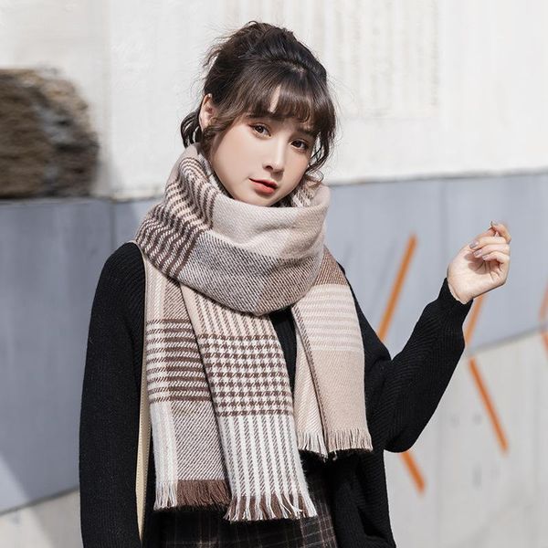scarves korean version of the striped plaid korea dongdaemun autumn and winter feel soft double-sided imitation cashmere scarf, Blue;gray
scarves korean version of the striped plaid korea dongdaemun autumn and winter feel soft double-sided imitation cashmere scarf, Blue;gray