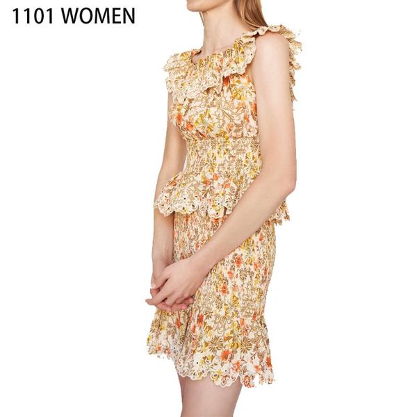 two piece dress 2021 summer women 2 pieces set yellow floral print sleeveless shirt blouse mini suit female casual woman clothes, White
two piece dress 2021 summer women 2 pieces set yellow floral print sleeveless shirt blouse mini suit female casual woman clothes, White
