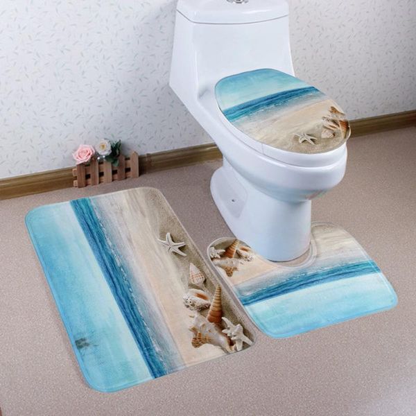 sea shell beach board pattern anti-slip floor mat for toilet in front of bathroom door three-piece suit bath mats
sea shell beach board pattern anti-slip floor mat for toilet in front of bathroom door three-piece suit bath mats