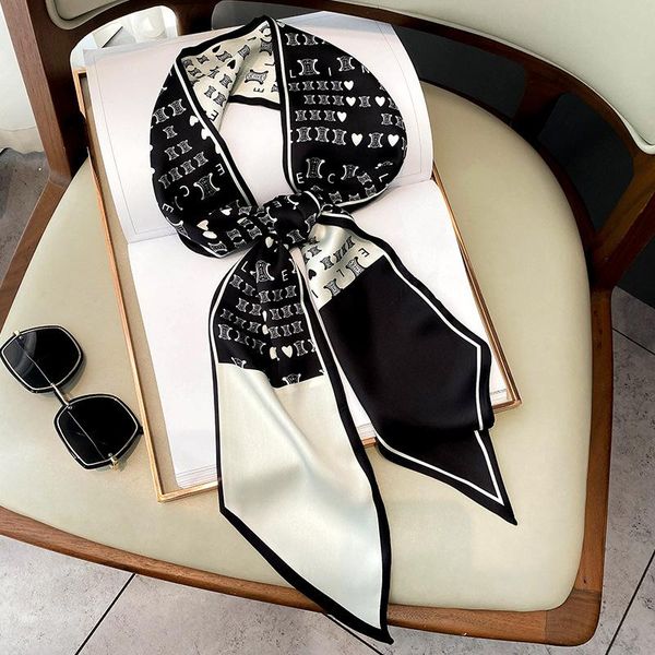 scarves black and white double-sided geometric print silk scarf with sharp corners ladies slender long foulard cheveux gift, Blue;gray
scarves black and white double-sided geometric print silk scarf with sharp corners ladies slender long foulard cheveux gift, Blue;gray