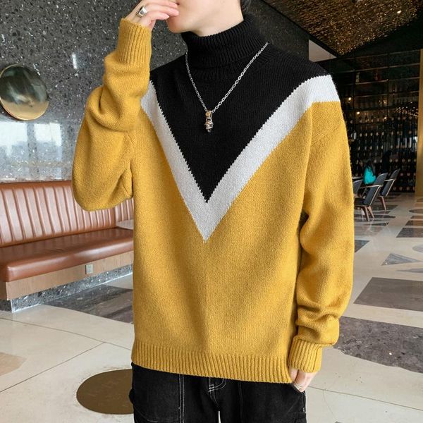 men's sweaters 2022 autumn and winter fashion casual v-shaped brocade sweater youth color matching thermal base, White;black
men's sweaters 2022 autumn and winter fashion casual v-shaped brocade sweater youth color matching thermal base, White;black