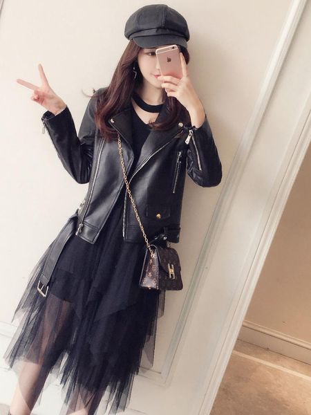 women's leather & faux genuine jacket women real sheepskin for female jackets coats clothing mujeres abrigos 8006 zjt10, Black
women's leather & faux genuine jacket women real sheepskin for female jackets coats clothing mujeres abrigos 8006 zjt10, Black