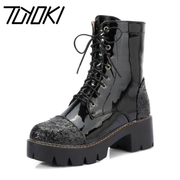 boots tuyoki 2021 winter arrival short thick bottom fashion shoes women daily motorcycle footwear size 34-43, Black
boots tuyoki 2021 winter arrival short thick bottom fashion shoes women daily motorcycle footwear size 34-43, Black