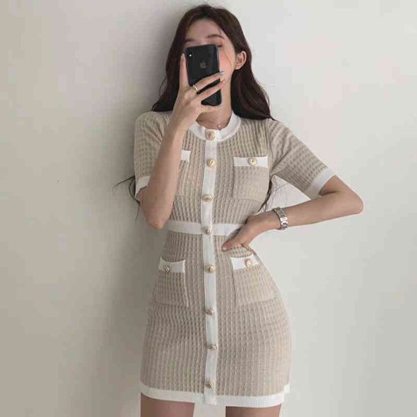 summer black club womens party mini dress japanese and korean fashion elegant button pocket knitted round neck dress, Black;gray
summer black club womens party mini dress japanese and korean fashion elegant button pocket knitted round neck dress, Black;gray