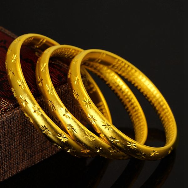1 piece star carved solid women bangle bracelet 18k yellow gold wedding party bridal jewelry gift, Black
1 piece star carved solid women bangle bracelet 18k yellow gold wedding party bridal jewelry gift, Black