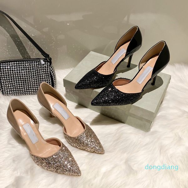 luxury-2021 designer party wedding shoes bride women ladies sandals fashion dress pointed toe heels leather glitter, Black
luxury-2021 designer party wedding shoes bride women ladies sandals fashion dress pointed toe heels leather glitter, Black