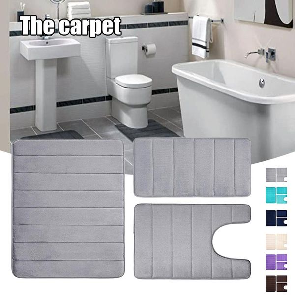 3pcs memory foam bathroom rugs set thick soft absorbent non-slip bath mats washable contour accessories
3pcs memory foam bathroom rugs set thick soft absorbent non-slip bath mats washable contour accessories