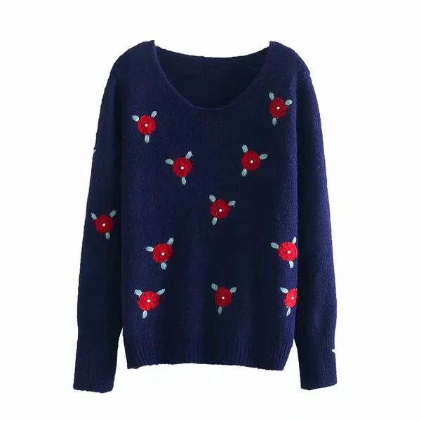 autumn women flower crochet beading knitting sweater female o neck long sleeve pullover casual lady loose sw1027 210430, White;black
autumn women flower crochet beading knitting sweater female o neck long sleeve pullover casual lady loose sw1027 210430, White;black