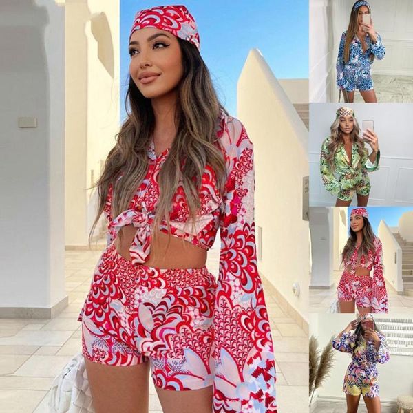 women's tracksuits shirt 1 set printed long sleeve shorts scarf women beach style for dating, Gray
women's tracksuits shirt 1 set printed long sleeve shorts scarf women beach style for dating, Gray