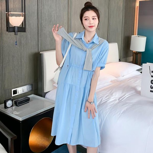 maternity dresses 314# clothes summer short sleeves sweet turn down collar button open loose dress pregnant women pregnancy, White
maternity dresses 314# clothes summer short sleeves sweet turn down collar button open loose dress pregnant women pregnancy, White