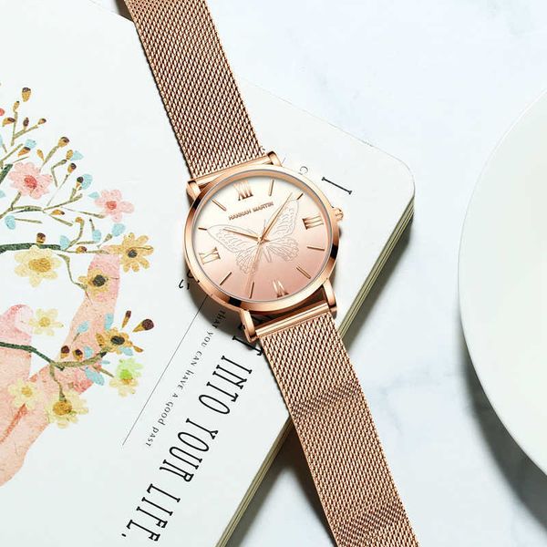 women watches japan quartz movement 3d-butterfly stainless steel mesh ins luxury waterproof dress wristwatches relogio feminino 210527, Slivery;brown
women watches japan quartz movement 3d-butterfly stainless steel mesh ins luxury waterproof dress wristwatches relogio feminino 210527, Slivery;brown