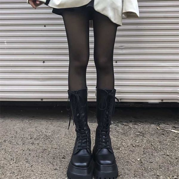 deeptown women's high boots mid calf platform punk shoes black military zip up fashion autumn chunky motorcycle british style 211103
deeptown women's high boots mid calf platform punk shoes black military zip up fashion autumn chunky motorcycle british style 211103