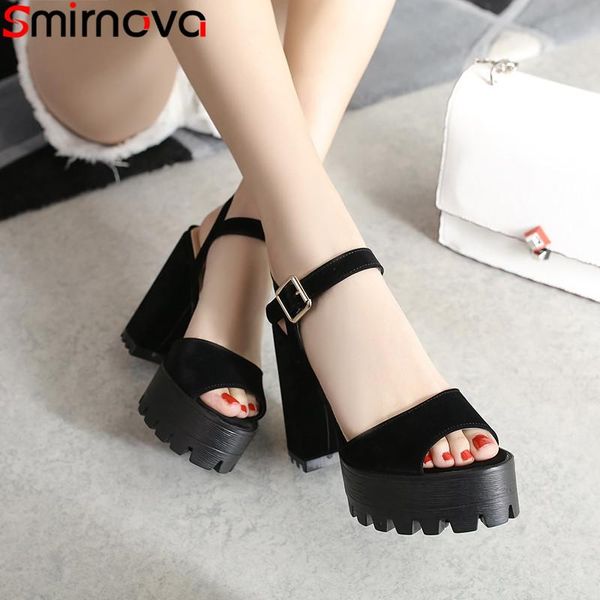 smirnova big size 34-43 summer sandals peep toe buckle square high heels shoes elegant ladies prom wedding platform, Black
smirnova big size 34-43 summer sandals peep toe buckle square high heels shoes elegant ladies prom wedding platform, Black