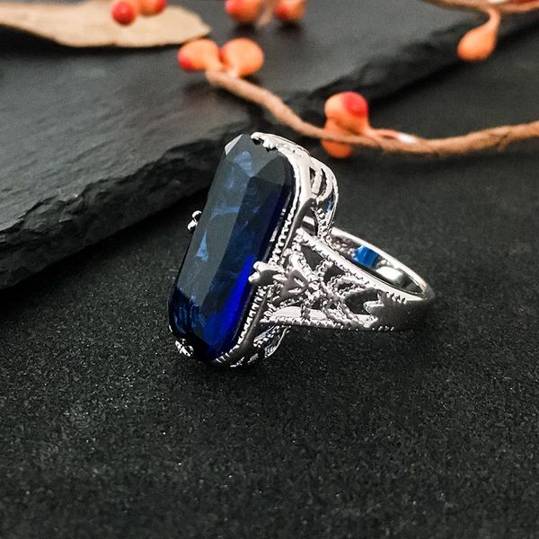 sapphire gemstone ring hollowed-out carved 925 sterling silver rings exaggerated hand jewelry fine jewelri for women cluster, Golden;silver
sapphire gemstone ring hollowed-out carved 925 sterling silver rings exaggerated hand jewelry fine jewelri for women cluster, Golden;silver