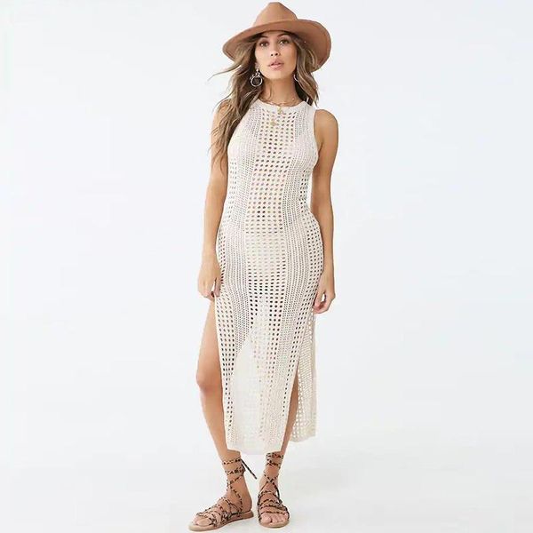 women's swimwear hollow out knitted suspender dress beach blouse spring bikini swimsuit with long skirt, White;black
women's swimwear hollow out knitted suspender dress beach blouse spring bikini swimsuit with long skirt, White;black