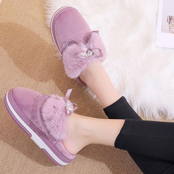 women fluffy slippers winter home shoes woman house indoor footwear warm plush lace bowtie fashion non slip female ladies, Black
women fluffy slippers winter home shoes woman house indoor footwear warm plush lace bowtie fashion non slip female ladies, Black