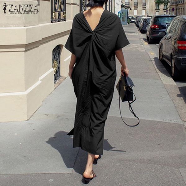 maxi dress summer sundress zanzea women o neck short sleeve cotton elegant party casual solid beach vestidos robe plus size dresses, Black;gray
maxi dress summer sundress zanzea women o neck short sleeve cotton elegant party casual solid beach vestidos robe plus size dresses, Black;gray