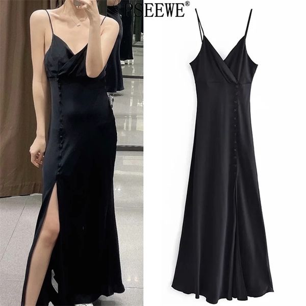 black camisole satin woman long summer dress backless party dresses ladies button elegant women's 210519, Black;gray
black camisole satin woman long summer dress backless party dresses ladies button elegant women's 210519, Black;gray